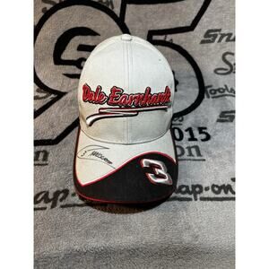 Dale Earnhardt Adjustable Hat Nascar Gray Cap #3 Chase Signed Chocolate Myers